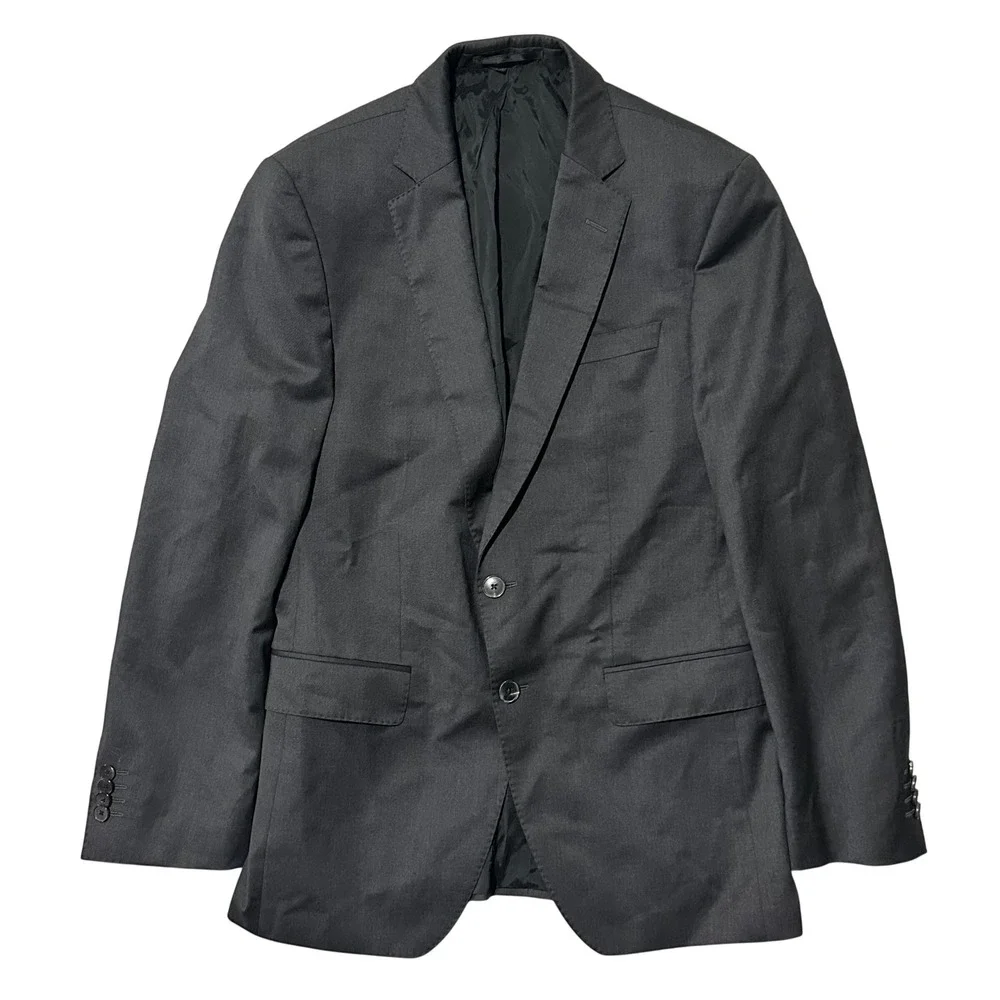 BOSS Hugo Boss Gray Slim Fit Trabaldo Togna 1840 Wool Suit Blazer Size 36R